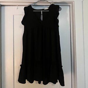 Altar'd State Cap Sleeve Dress in Black | Size Small